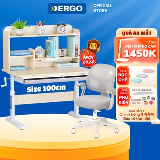 Bộ Bàn Học Sinh DERGO LEO D300 - Neo1 Bàn Học Thông Minh Chống Gù Chống Cận Cho Bé Nâng Hạ Tay Quay