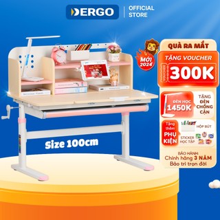  Bàn Học Chống Gù DERGO LEO X1000 Bàn Học Chống Cận Cỡ Lớn Giá Sách Rộng