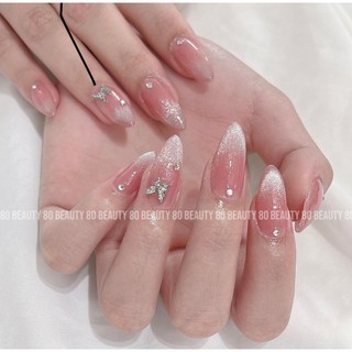  NAIL BOX THIẾT KẾ Nail mắt mèo kim cương gắn charm 