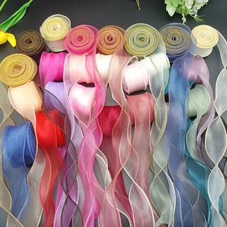 Cuộn Ruy Băng Đuôi Cá bản 4cm - 9m, ruy băng voan viền sóng biển trang trí bánh sinh nhật, bó hoa