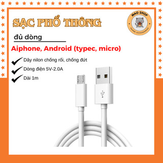 Dây cáp sạc Samsung/type C/Micro USB - Cáp sạc samsung/type C/Micro USB chất liệu nilon an toàn, đa năng