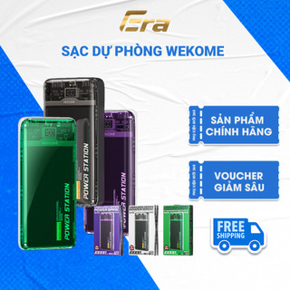 Pin sạc dự phòng sạc nhanh QC PD 22.5W trong suốt WEKOME 10000mAh nhiều màu sắc Wp 343 sạc thường - 353 sạc nhanh