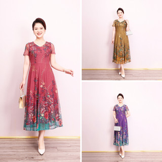 Đầm trung niên ren lưới cao cấp Ladyshop T340