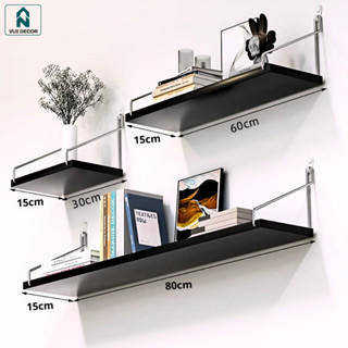 Kệ Treo Tường Không Khoan DTM01 Gỗ 17ly Chống Ẩm, Kệ Trang Trí 4 Màu Dễ Lắp Đặt