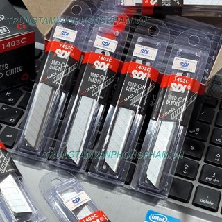 Vỉ 10 lưỡi dao rọc giấy nhỏ SDI 1403C 9mm [chính hãng]