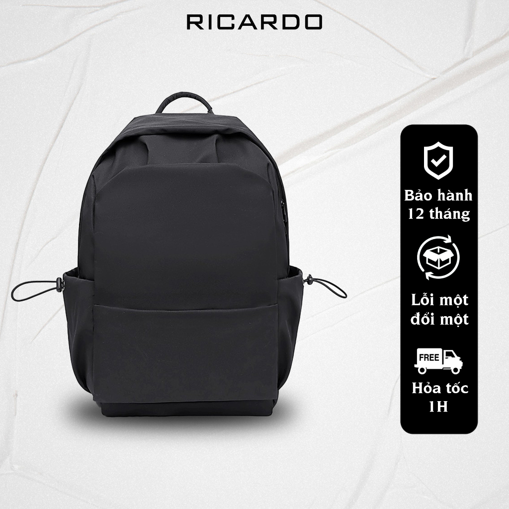 Balo nam nữ vải Canvas unisex đi chơi đi học đựng vừa laptop 15,7inch, Balô chống nước cặp sách mini màu đen trắng- BL21