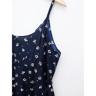 C5578 - Đầm 2 dây cột dây eo phối hoa
