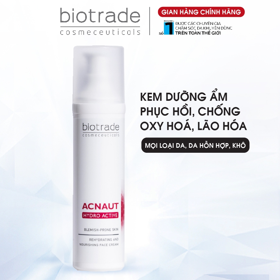 Kem dưỡng ẩm phục hồi Biotrade Acnaut Hydro Active Cream chống oxy hóa, lão hóa Biotrade 60ml