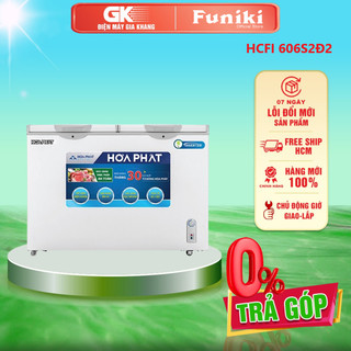 HCFI 606S2Ð2  - MIỄN PHÍ CÔNG LẮP ĐẶT - Tủ Đông Funiki inverter 2 Ngăn 2 Cánh 240L HCFI-606S2Ð2