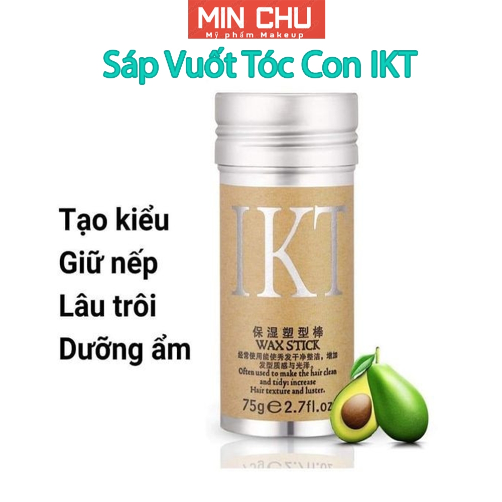 Sáp Vuốt Tóc IKT Wax Stick Nam Nữ  75g tạo kiểu giữ nếp tóc con giúp dưỡng ẩm cố định tóc trong 16 t