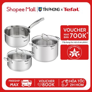 Nồi/quánh inox đáy từ tefal duetto plus 16cm, 22cm, 28cm, hàng chính hãng - giao hỏa tốc 2h hcm