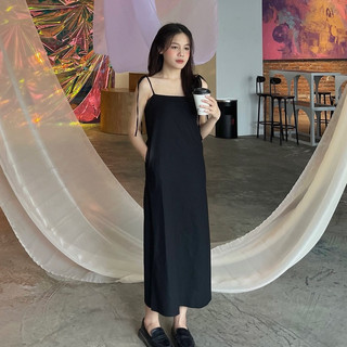 Váy 2 dây đi biển linen thiết kế trơn basic, đầm 2 dây đi biển linen tưng 𝑱𝒖𝒍𝒚 𝑫𝒓𝒆𝒔𝒔 MQ077
