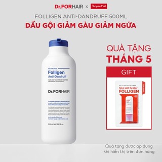 Dầu gội dành cho da đầu gàu ngứa sạch làm sâu da đầu và hỗ trợ mọc tóc Dr.FORHAIR Folligen Anti-Dandruff Shampoo.