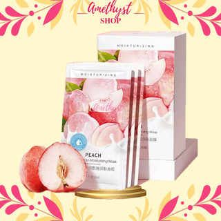 Hộp 30 Gói Mặt Nạ Ngủ Đào Veze Peach Mask Niacinamide Dưỡng Ẩm Làm Sáng Và Săn Chắc Da
