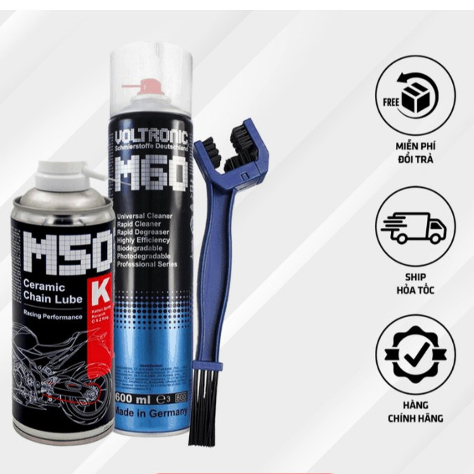 Combo Voltronic Dưỡng Sên M50-K & Vệ Sinh Đa Năng M60