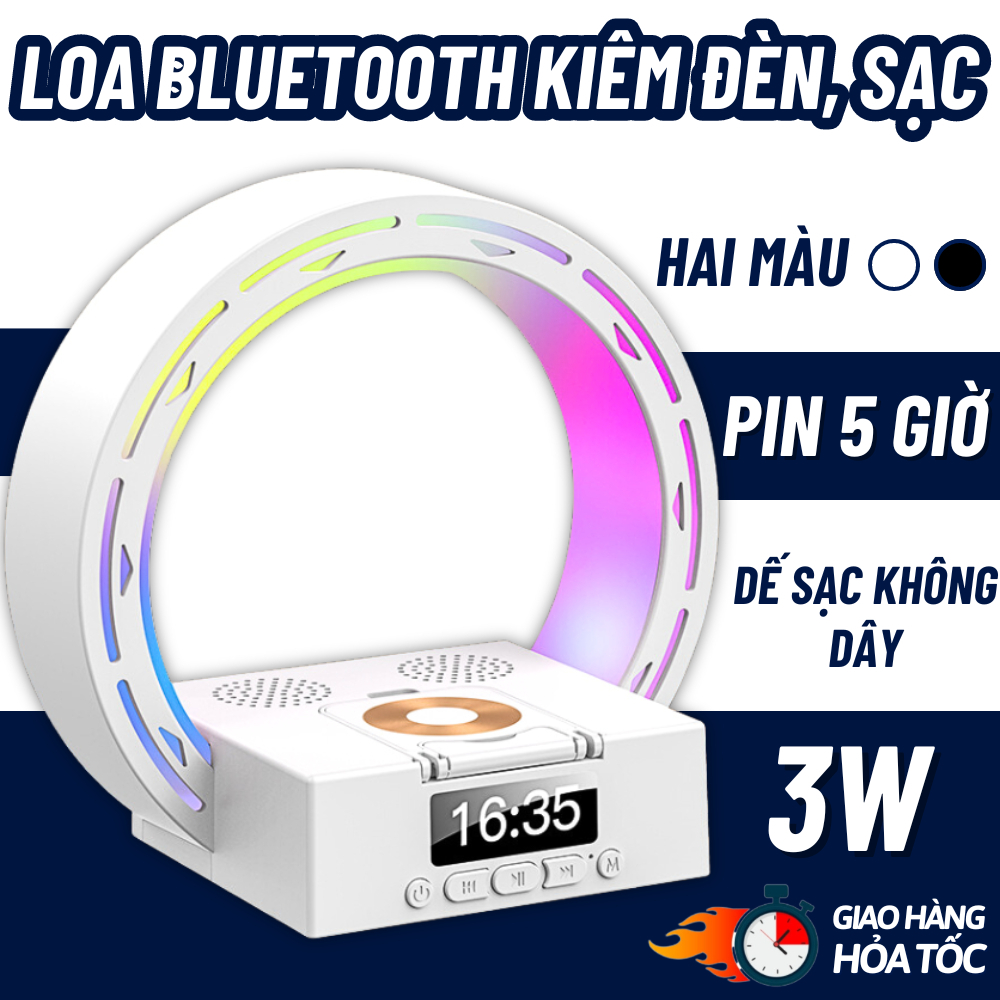 Loa Bluetooth L35, Loa Đế Sạc Không Dây, Đồng Hồ Điện Tử, Dải LED RGB, Gắn USB, Thẻ Nhớ HOT HOT | BigBuy360 - bigbuy360.vn