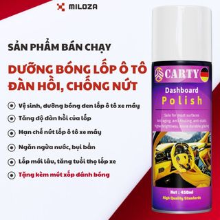 Dưỡng Lốp Ô Tô - Xịt Bóng Lốp Ô Tô - Lau Đen Bóng Lốp Xe - Dưỡng Mềm Hạn Chế Nứt Cao Su - Giúp Chống Nước Bùn Bám Bẩn