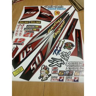 Tem elegant 50cc đỏ đen