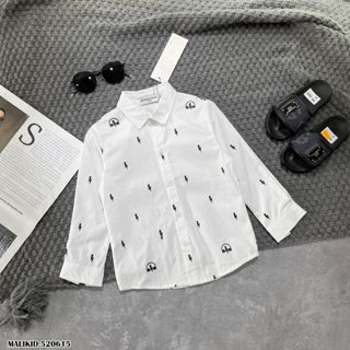 áo sơ mi cho bé hoạ tiết tia sét bản mới nhất phong cách boy phố _5206 herokids