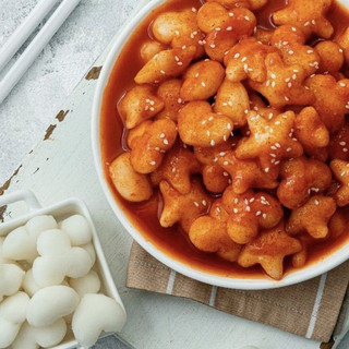Bánh gạo tokbokki hình sao hoa tim 500g