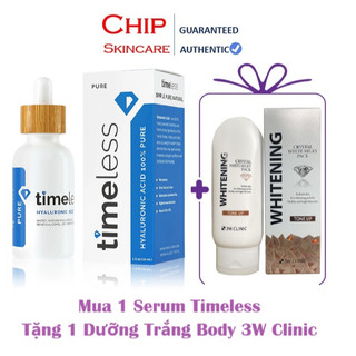 [Nhập Khẩu] Cấp Nước Chuyên Sâu Serum Timeless Hyaluronic Acid 100% Pure 30ml/60ml Chip Skincare