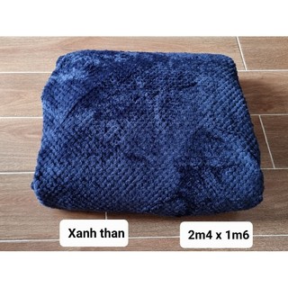 (Hỏa tốc HCM) Chăn mền Campuchia siêu đẹp xanh than nhiều size  (Hình thật)