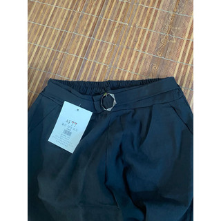 Quần Culottes cạp chun thắt lơ vải đũi