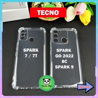 Ốp tecno spark 7 / 7t / 8c / spark 9 / go 2022 bảo vệ cam, chống sốc, trong suốt, silicon