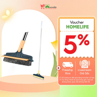 Chổi Chà Sàn Nhà Tắm 2IN1 Thiết Kế Đầu Gạt Gước, Xoay 120 Độ Quét Sạch Mọi Góc Bẩn - CCS9