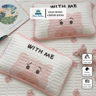 Gối nằm cho bé 1 tuổi 2 tuổi 3 tuổi cao su non kim cương, gối trẻ em sơ sinh ngủ sông hồng cao cấp - Otama Bedding
