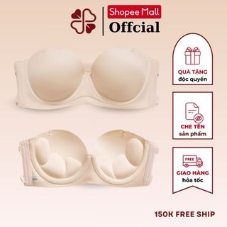 Áo Cúp Ngực Su Không Dây Chống Tụt. Mặc Hở Lưng Quyến Rũ Kèm Phụ Kiện Mặc Nhiều Kiểu Elsa Bra - 018