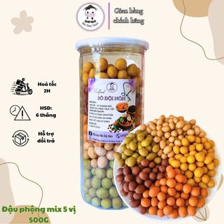 500Gr Đậu Phộng Cốt Dừa Mix 5 Vị _ Bò đội nón Shop