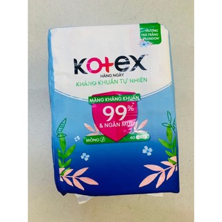 ( MẪU MỚI - XANH DƯƠNG) Băng vệ sinh kotex hàng ngày kháng khuẩn 20 - 40 miếng, 20m cool hàng ngày 14cm