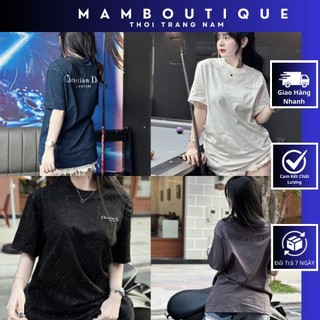  Áo Cộc Nam Nữ Đì Ôr  4 Màu In Chữ Trước Ngực Lấp Lánh Siêu Xịn Xò . Áo Phông Nam Nữ Đì Ôr Chất Liệu Cotton Siêu Mát 