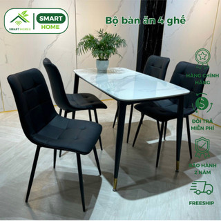 Bộ Bàn ăn 4 ghế nhập khẩu SmartHomes phong cách hiện đại