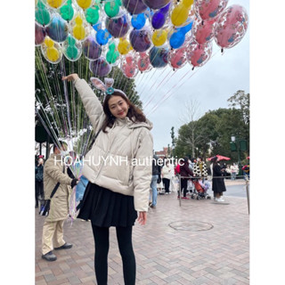 áo phao da màu be chuẩn auth Zara cực đẹp