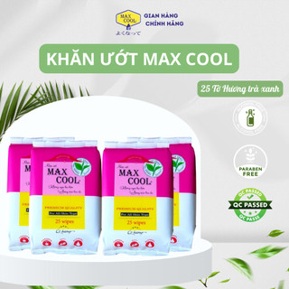 1 gói khăn ướt 25 tờ max cool có hương