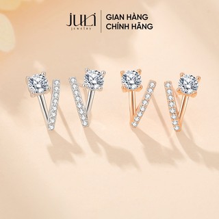  Bông tai 100% bạc trắng Ý đính Kim Cương sang trọng không hoen gỉ | Hot trend Châu Âu| KT1037 JULI JEWELRY