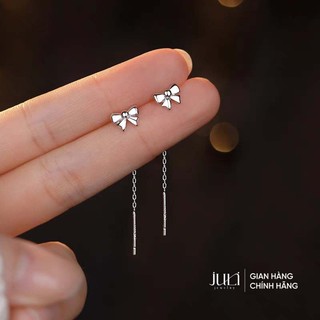 Khuyên tai / bông tai bạc Ý cao cấp sang trọng, trắng sáng lấp lánh không lo hoen gỉ | KT932 JULI