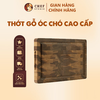 Thớt gỗ óc chó Walnut Chef Studio cắt thái, an toàn cho sức khỏe