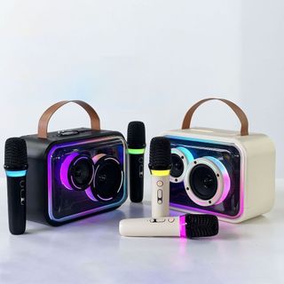 Loa Karaoke Bluetooth K56, Tặng Kèm 2 Micro Không Dây Thiết Kế Sang Trọng, Bass Siêu Trầm dễ dàng sử dụng - HKDOTI