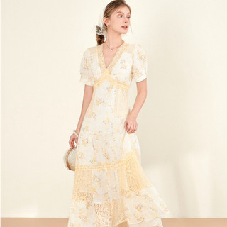 GAIETE Đầm dài maxi cotton phối ren vintage - Isabella Maxi Dress