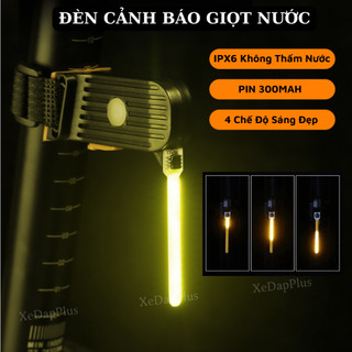  Đèn cảnh báo xe đạp thiết kế sáng giọt nước gắn sau xe đạp IPX6 chống nước D24 