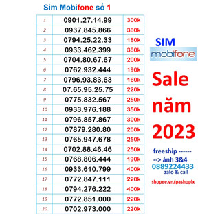 Sim Mobifone số đẹp 1