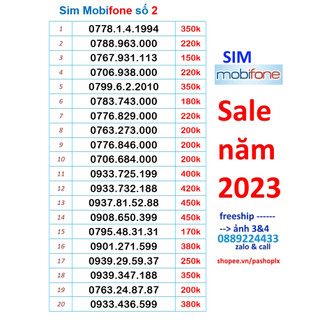 Sim mobifone số đẹp 2