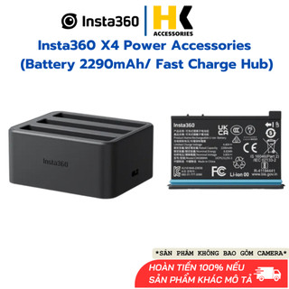  Insta360 X4 Power Accessories - Pin và Dock sạc Insta360 X4 2290mAh -   