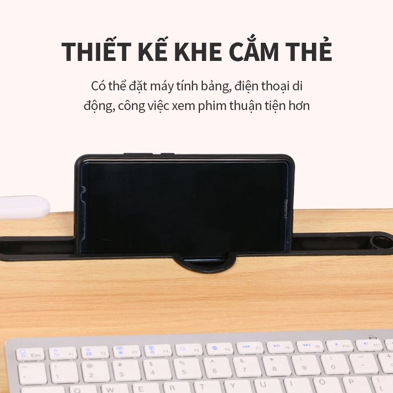 AIODIY Bàn học làm việc gấp gọn Bàn gấp máy tính xách tay Với Cup Holder Với khe cắm thẻ | BigBuy360 - bigbuy360.vn