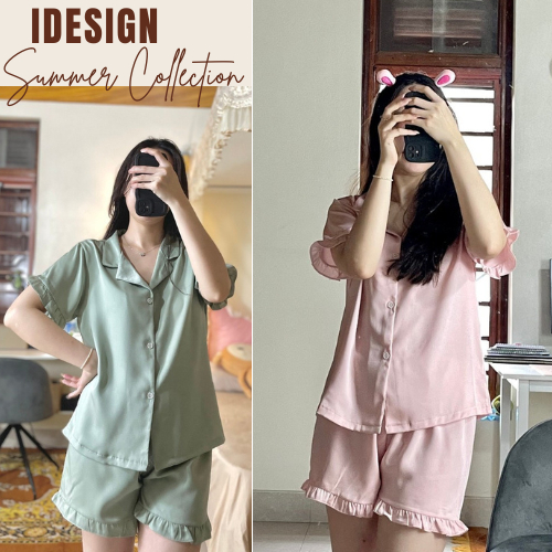 Bộ Pijama ✨[HÀNG MỚI VỀ]✨ Bộ Ngủ Mặc Ở Nhà Lụa Trơn Nhiều Màu, Mặc Dễ Chịu Thoáng Mát HÀNG CAO CẤP