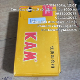 Cúc nút khuy Bấm Nhựa T5 Kam cỡ to 1 2cm hộp 1000 Bộbằng nhựa tốt đẹp bền làm cúc áo mưa cặp file