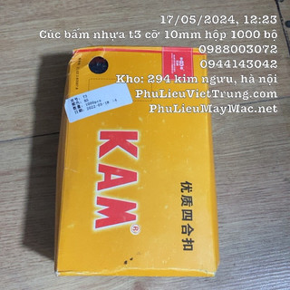 Cúc Bấm T3 Hộp 1000 bộ khuy bấm Nhựa T3 Cỡ 10Mm Dùng Làm Cúc Áo Mưa Kẹp File Cúc Áo Trẻ Em  #110201